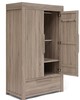 Franklin Grey Wash 4 Piece Cotbed set with Dresser Changer, Wardrobe and Premium Dual Core Mattress image number 6